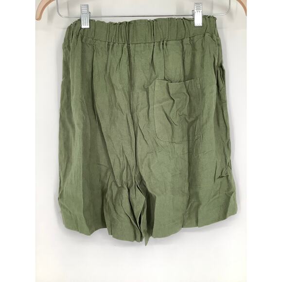 BCBGeneration Women's M Green Relaxed Stretch Pocket Tie Waist Short OS37-10 - Picture 6 of 8